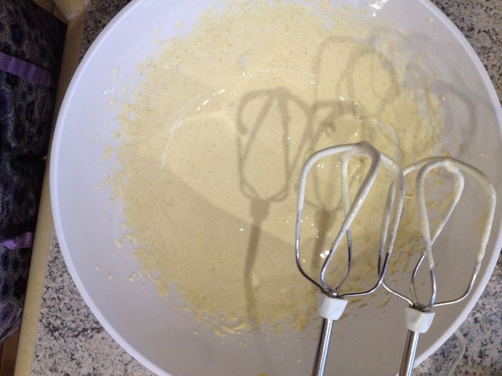 Whisk it together until fluffy