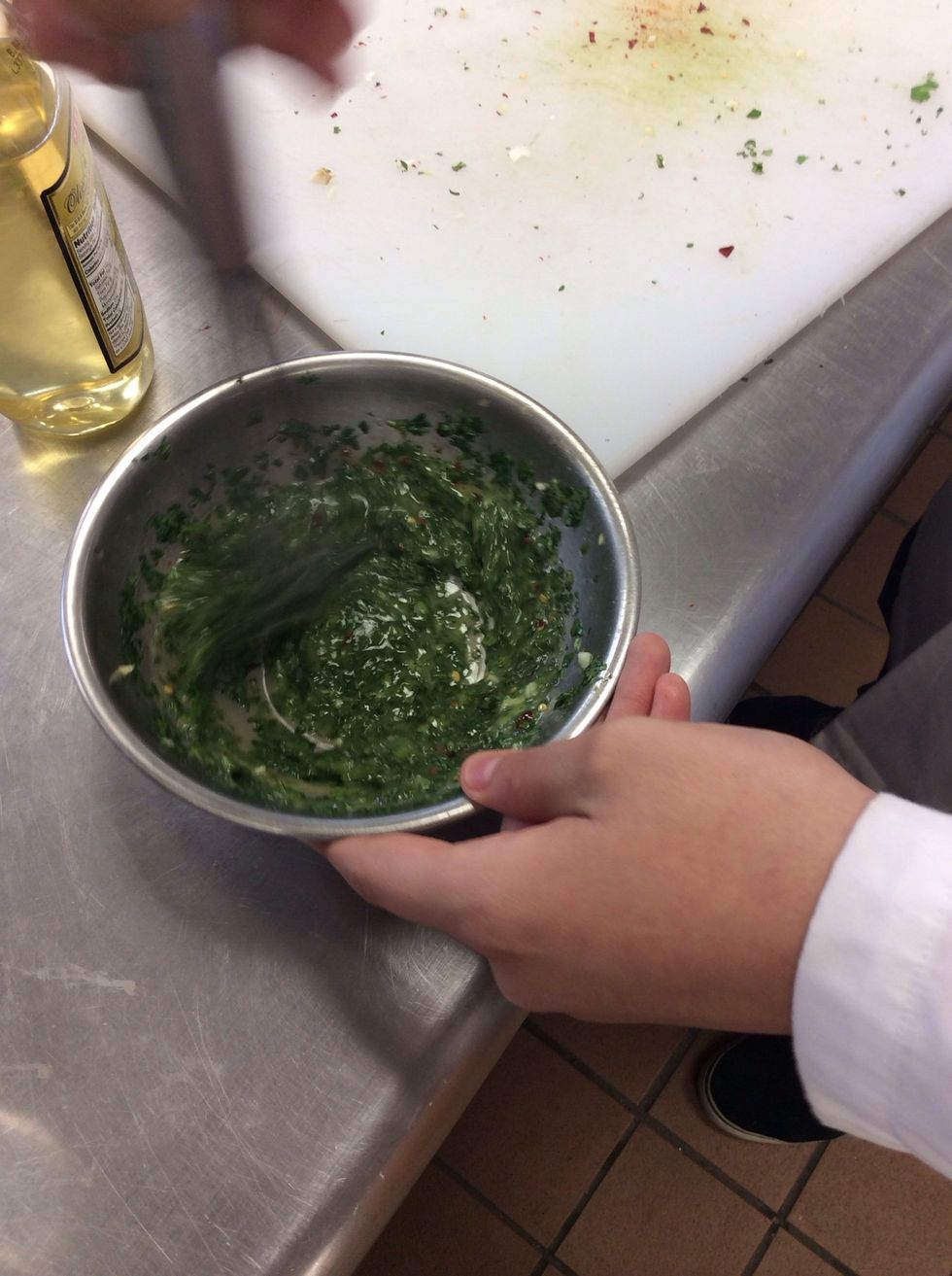 Whisk mixture thoroughly (Sauce is finished now)