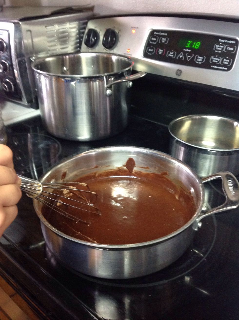 Whisk over medium heat.