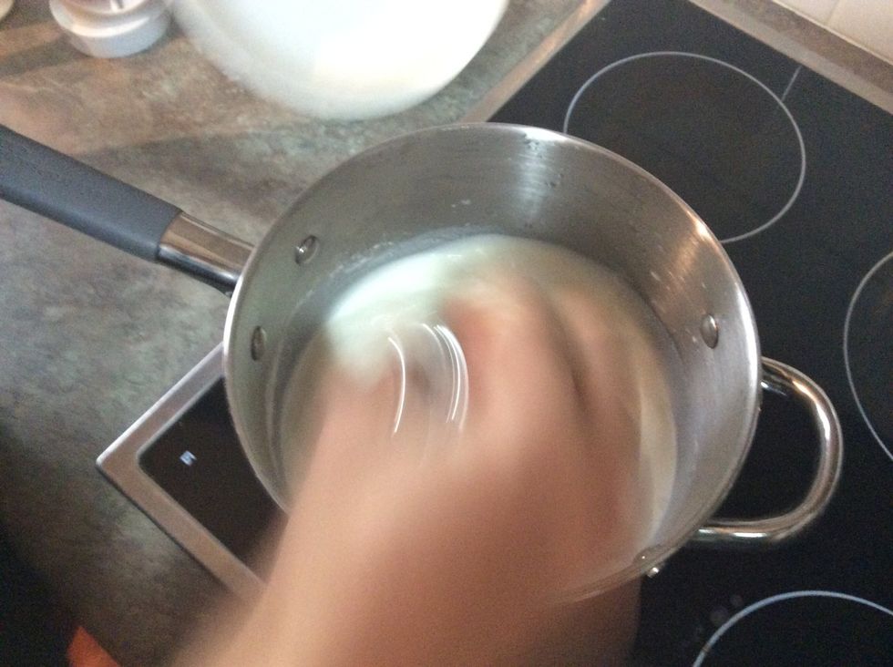 Whisk quickly.