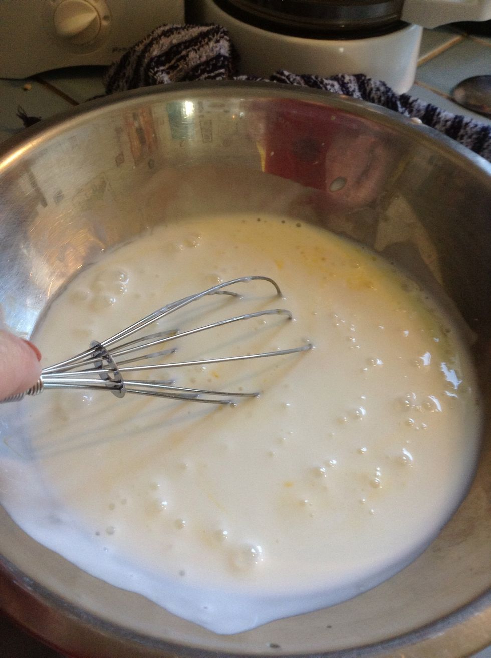 Whisk that together and then. . .