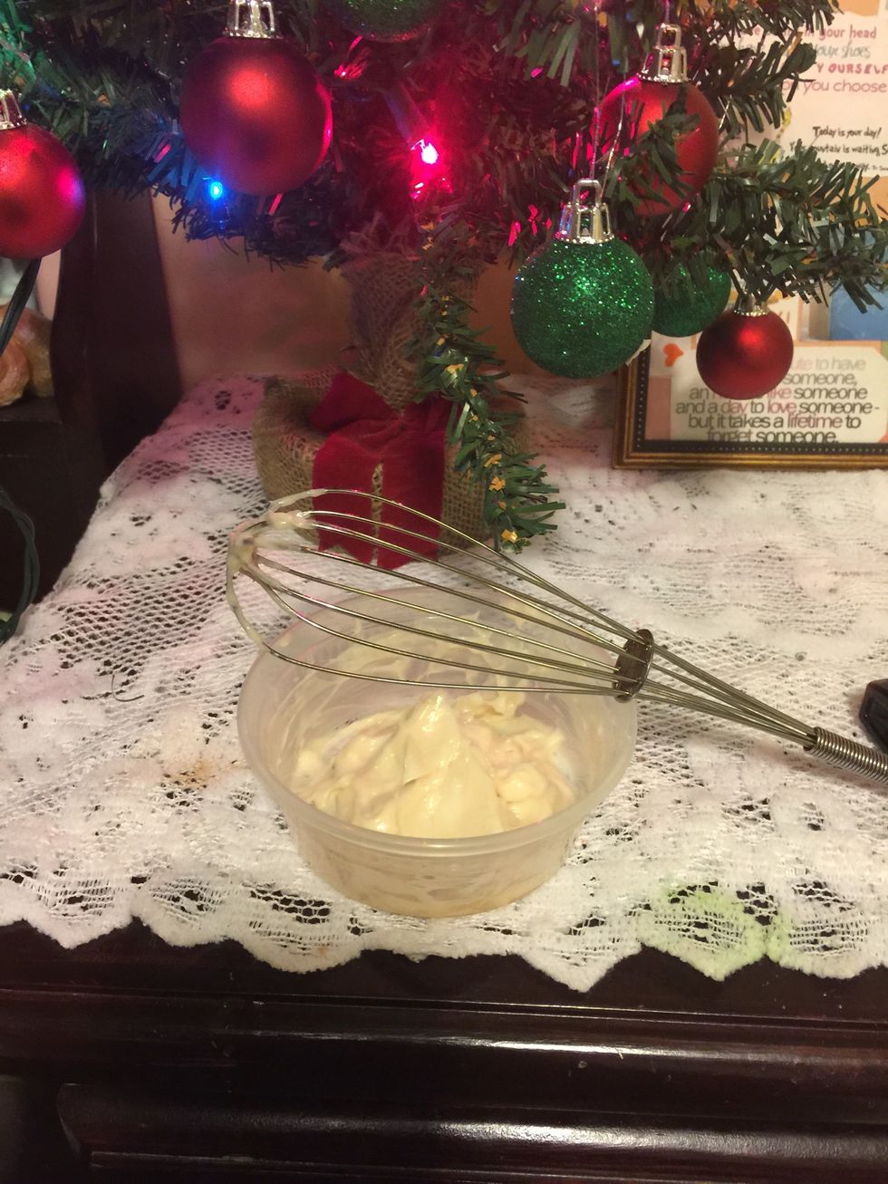 Whisk the mixture together until you get the consistency you want.