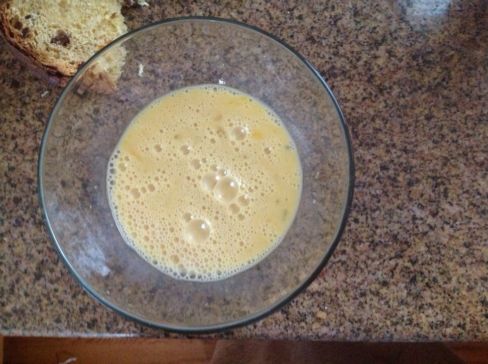 Whisk the wet ingredients with a fork or whisk until well blended.