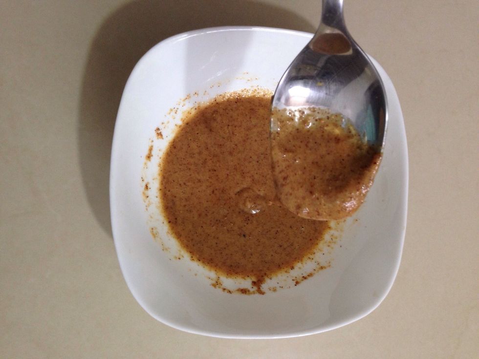 Whisk till even consistency you can use a spoon