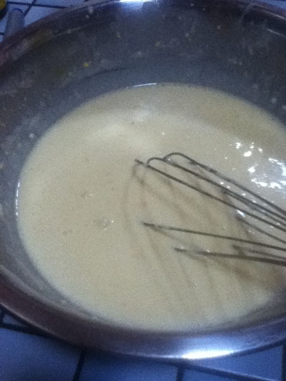 Whisk till smooth and than add the salt and the butter