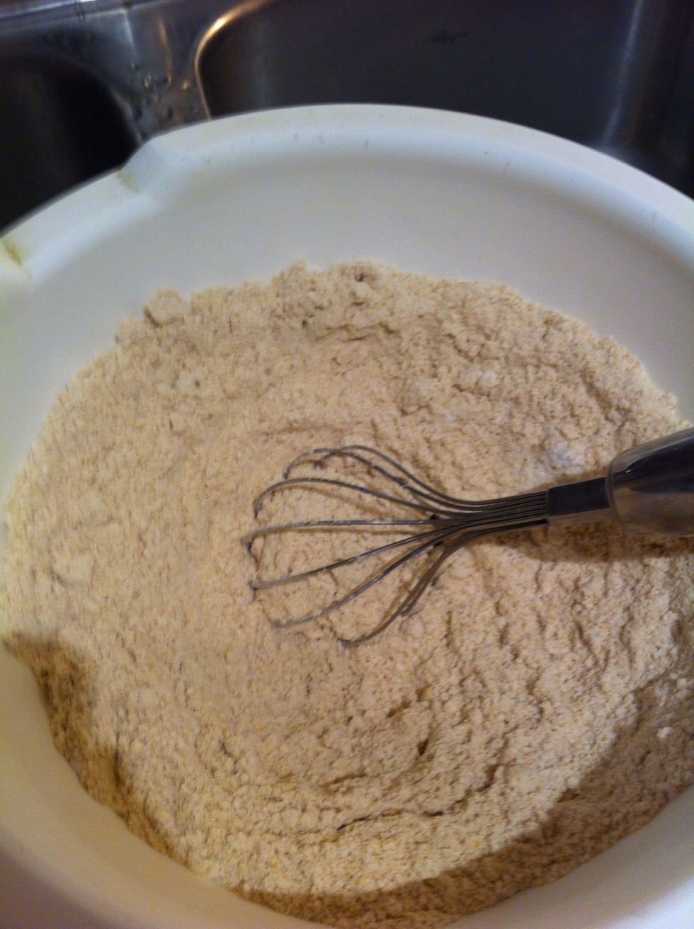 Whisk together dry ingredients and set aside