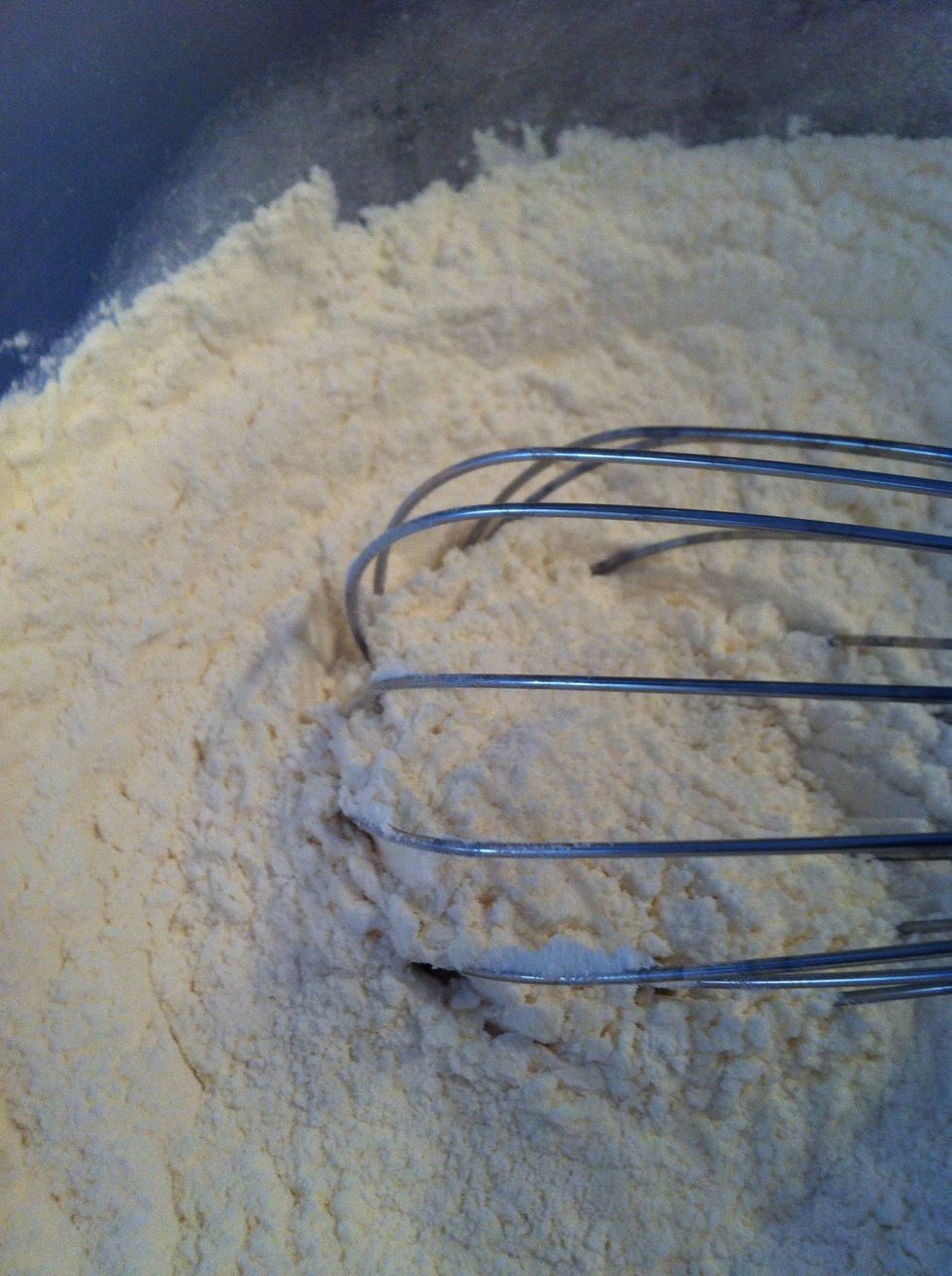 Whisk together flour, baking soda, and salt. Set aside.