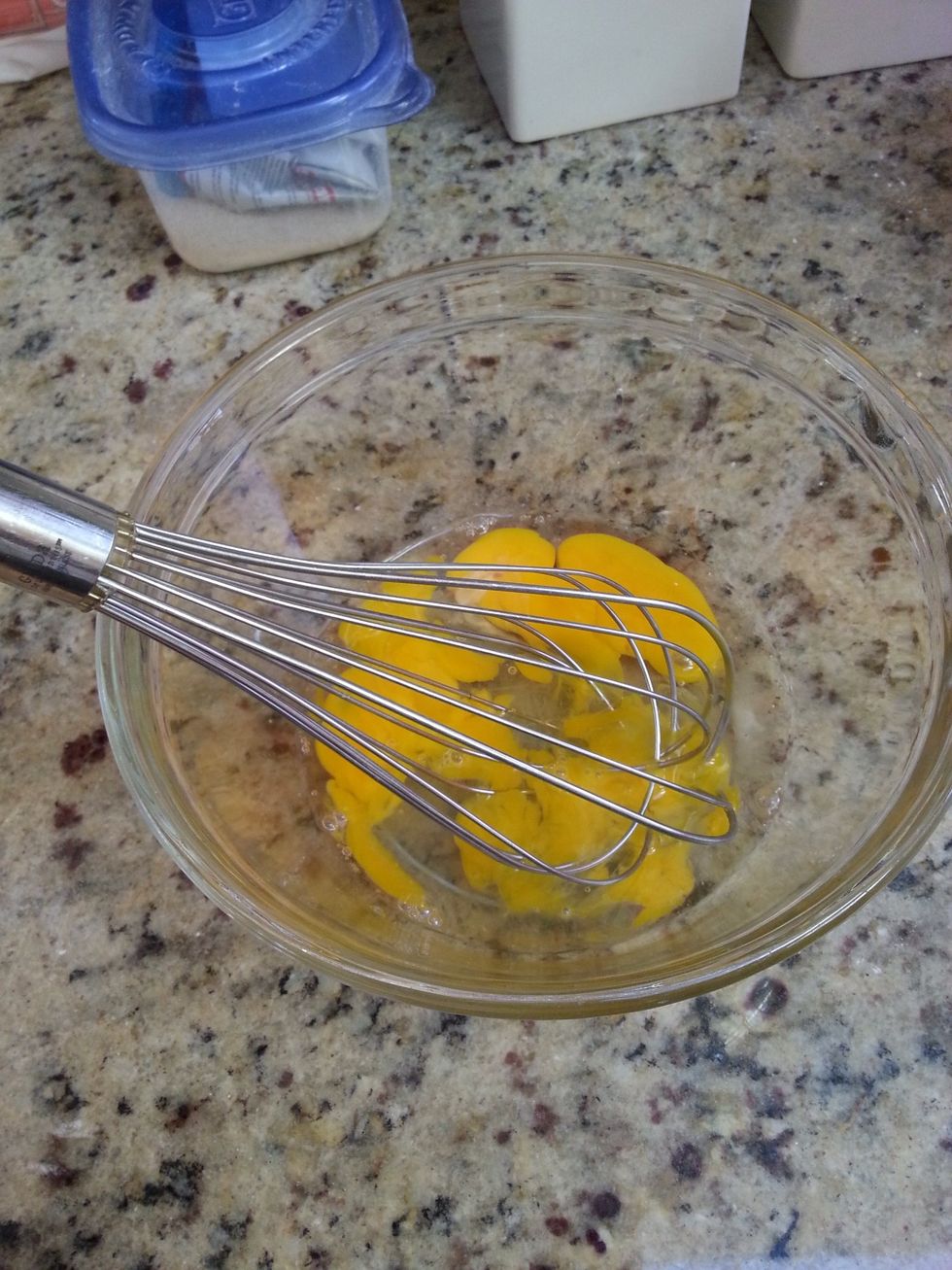 Whisk together the eggs and set aside