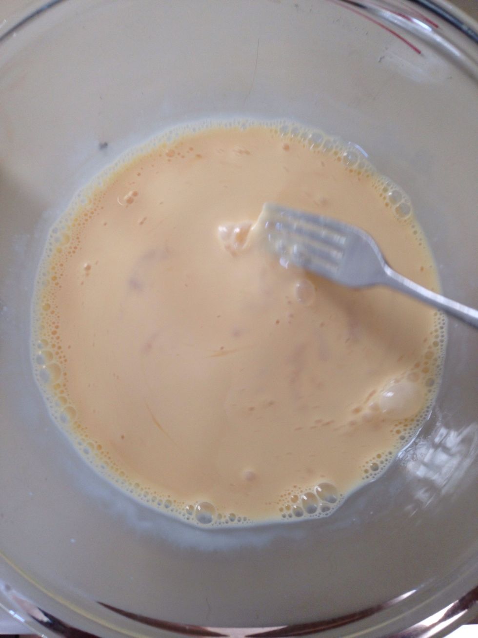 Whisk together with the two eggs