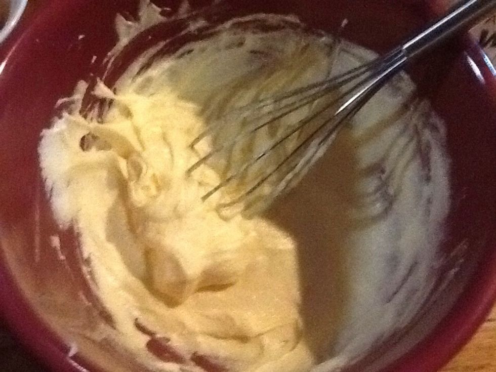 Whisk until light and fluffy
