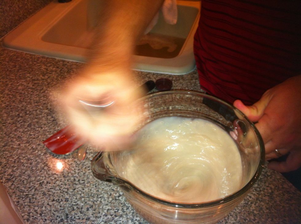 Whisk until smooth and creamy. Sorry 'bout the blurry pic.