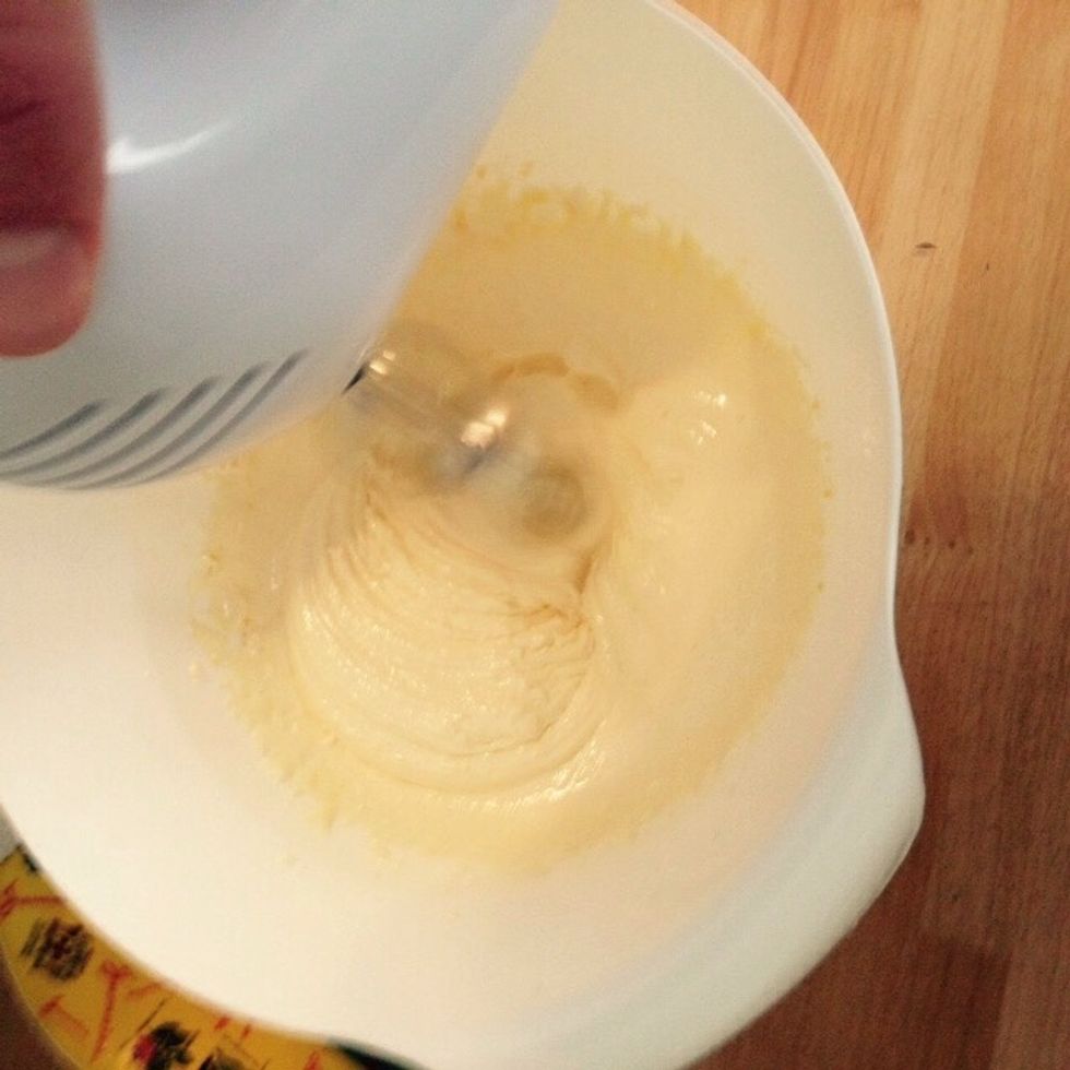 Whisk until you achieve a light mix