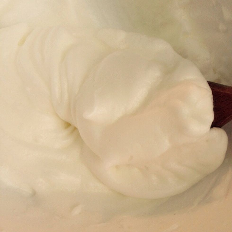 Whisk until you get a firm foam