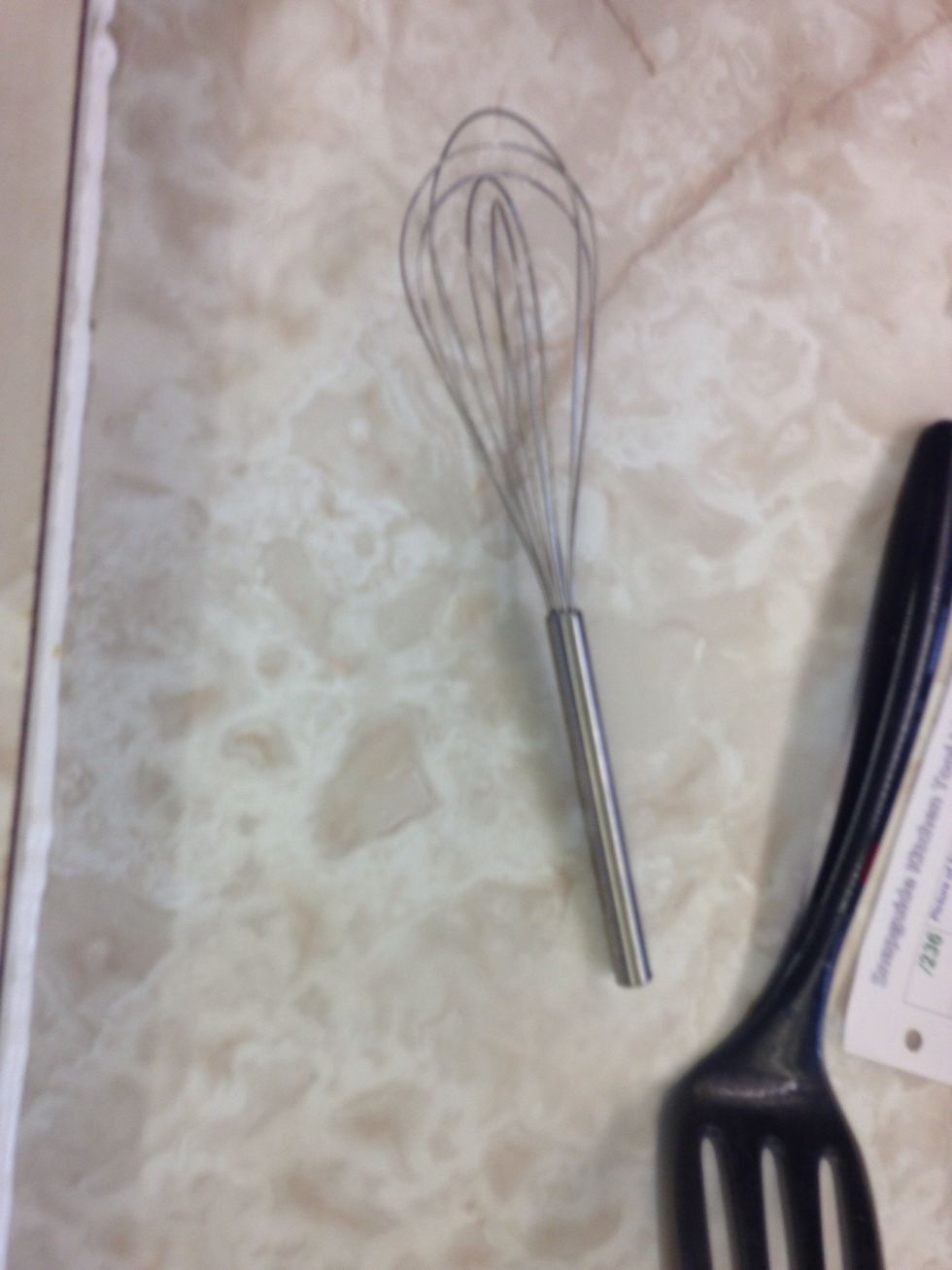 Whisk  Used to stir ingrediants.  I can use a whisk to stir ingrediants