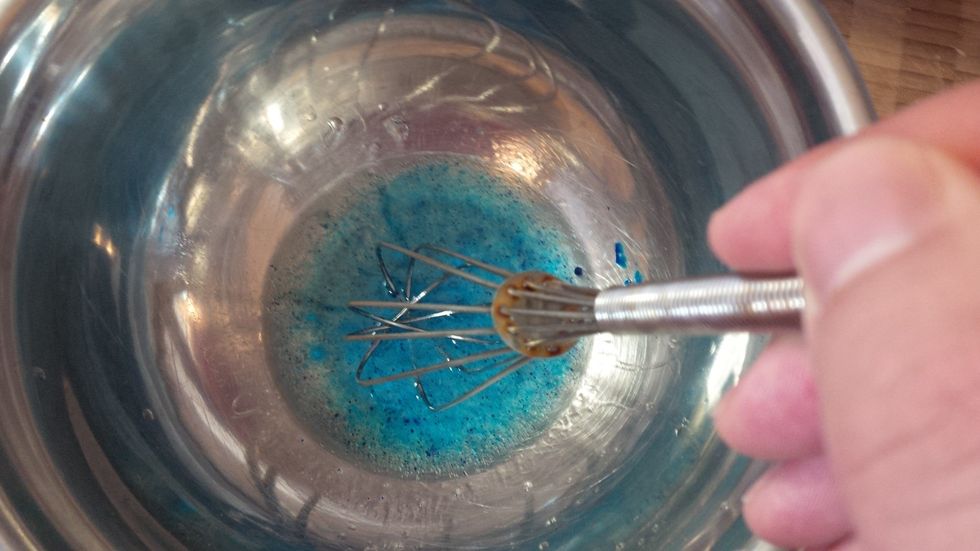 Whisk wet mixture together.