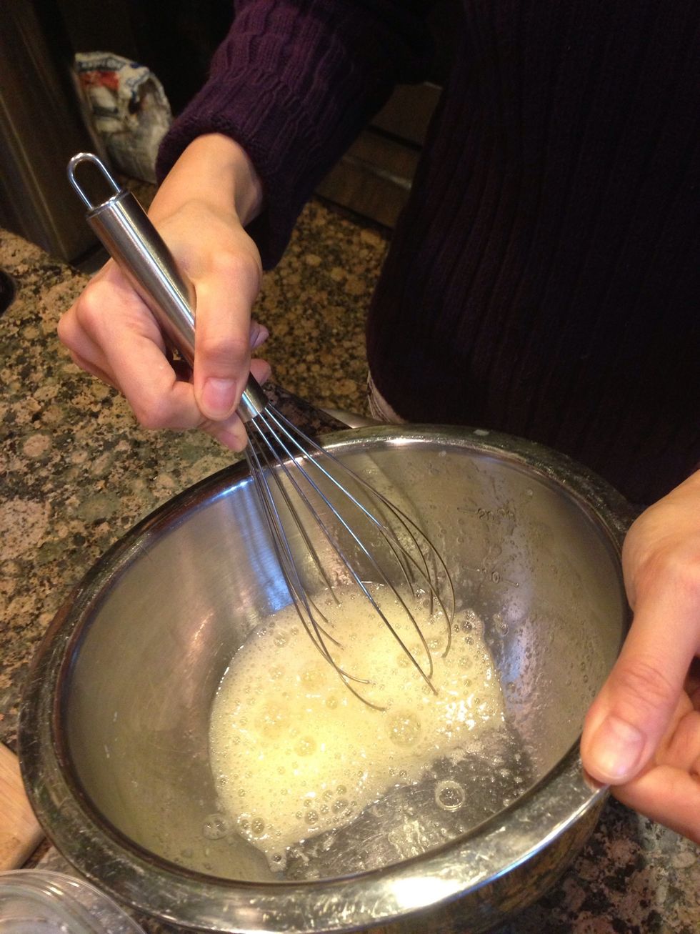 Whisk with 1 tsp cream of tartar