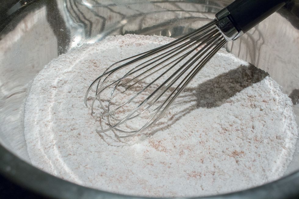 Whisk your dry ingredients together, set this bowl aside.