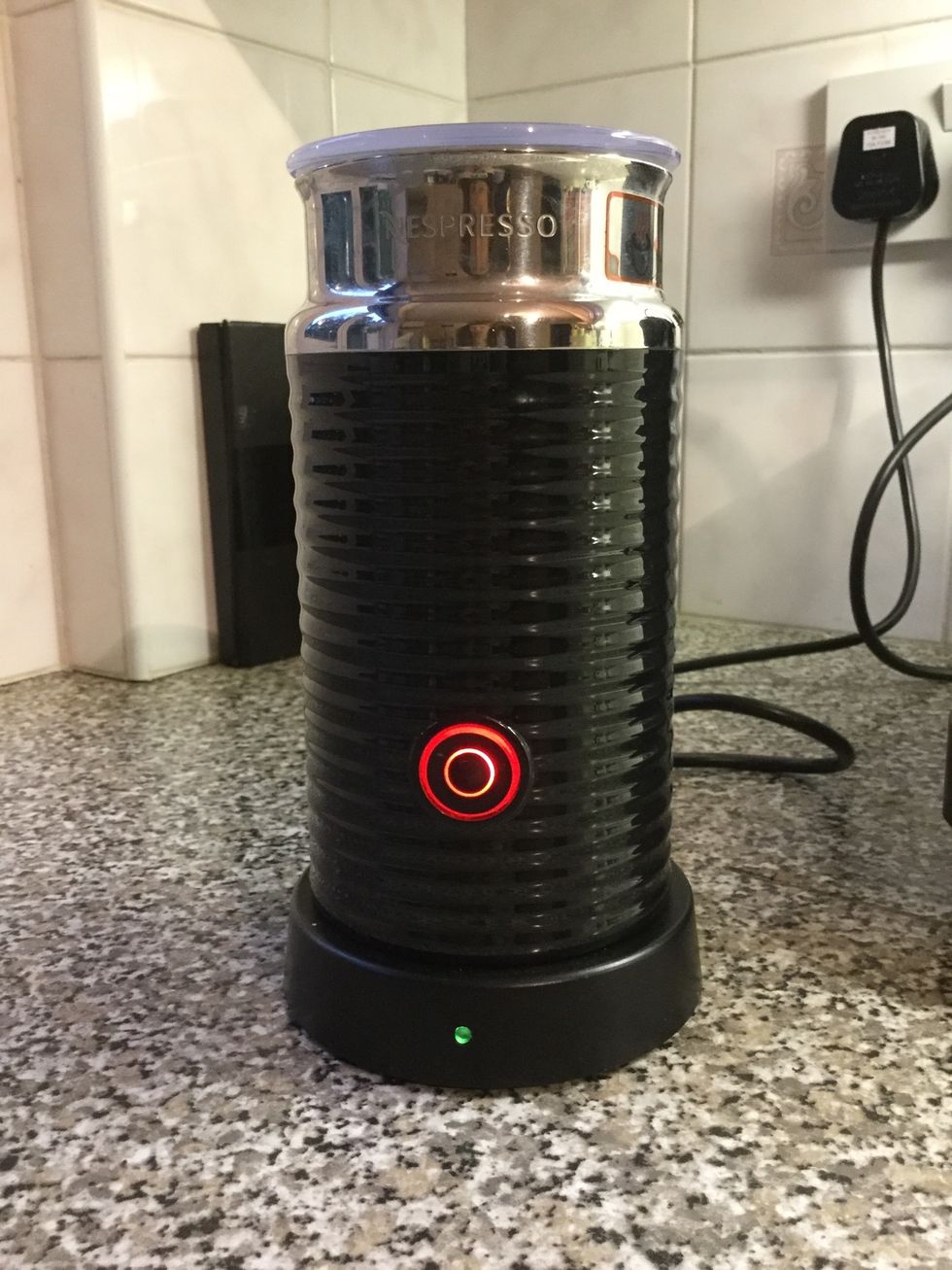 Whisk your milk up for about 2 minutes