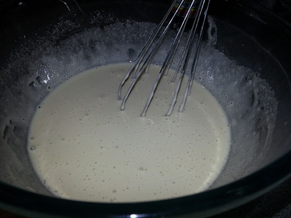 Whisking the whites constantly is important so just test the temperature of the whites periodically. When the whites reach 60 degrees C, remove the bowl from the water bath.