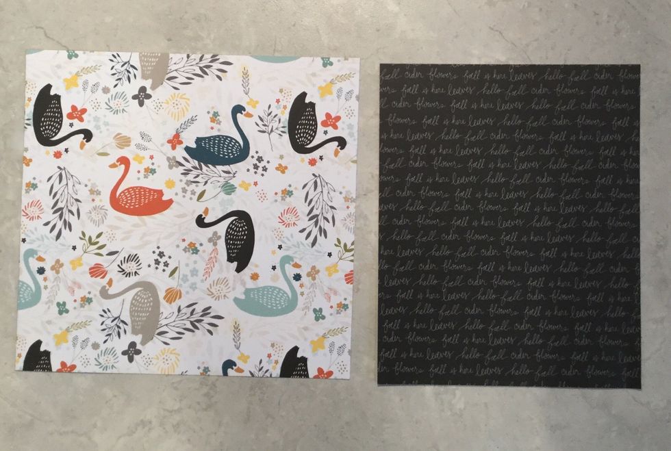 White swan is cut 5 3/4 x5 1/2. Black is 5 1/2 X 4 1/2.