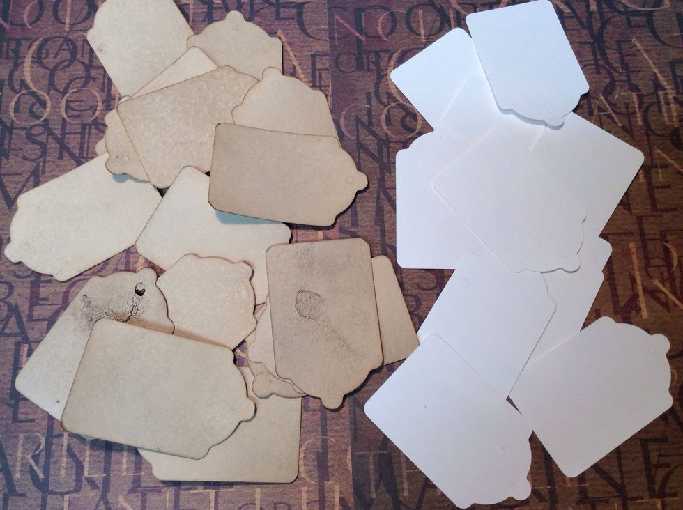 White tags...Before & after