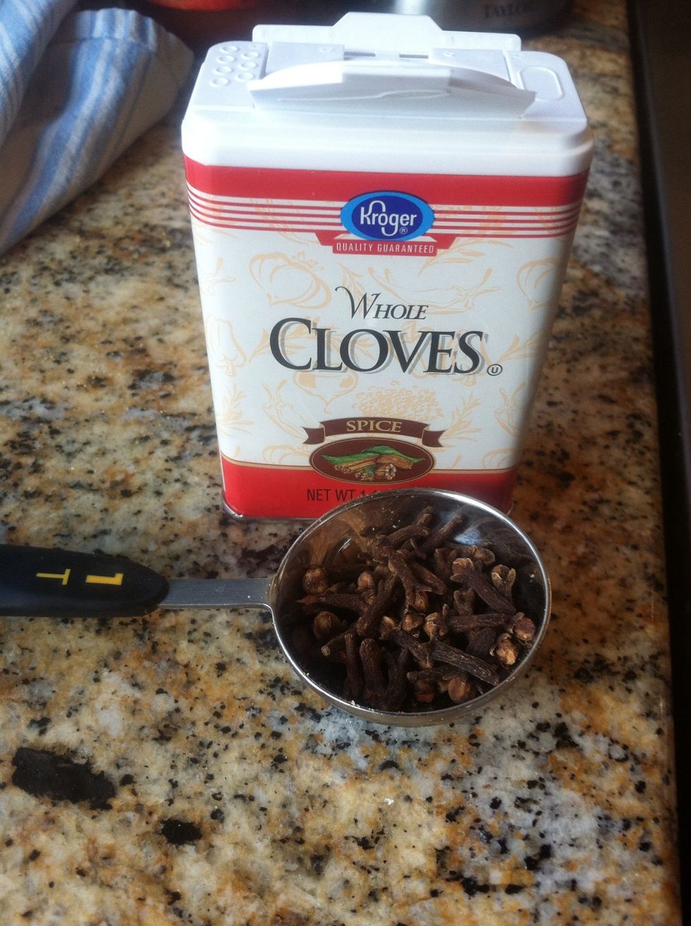 Whole cloves about 1 tablespoon will be added to the jar.