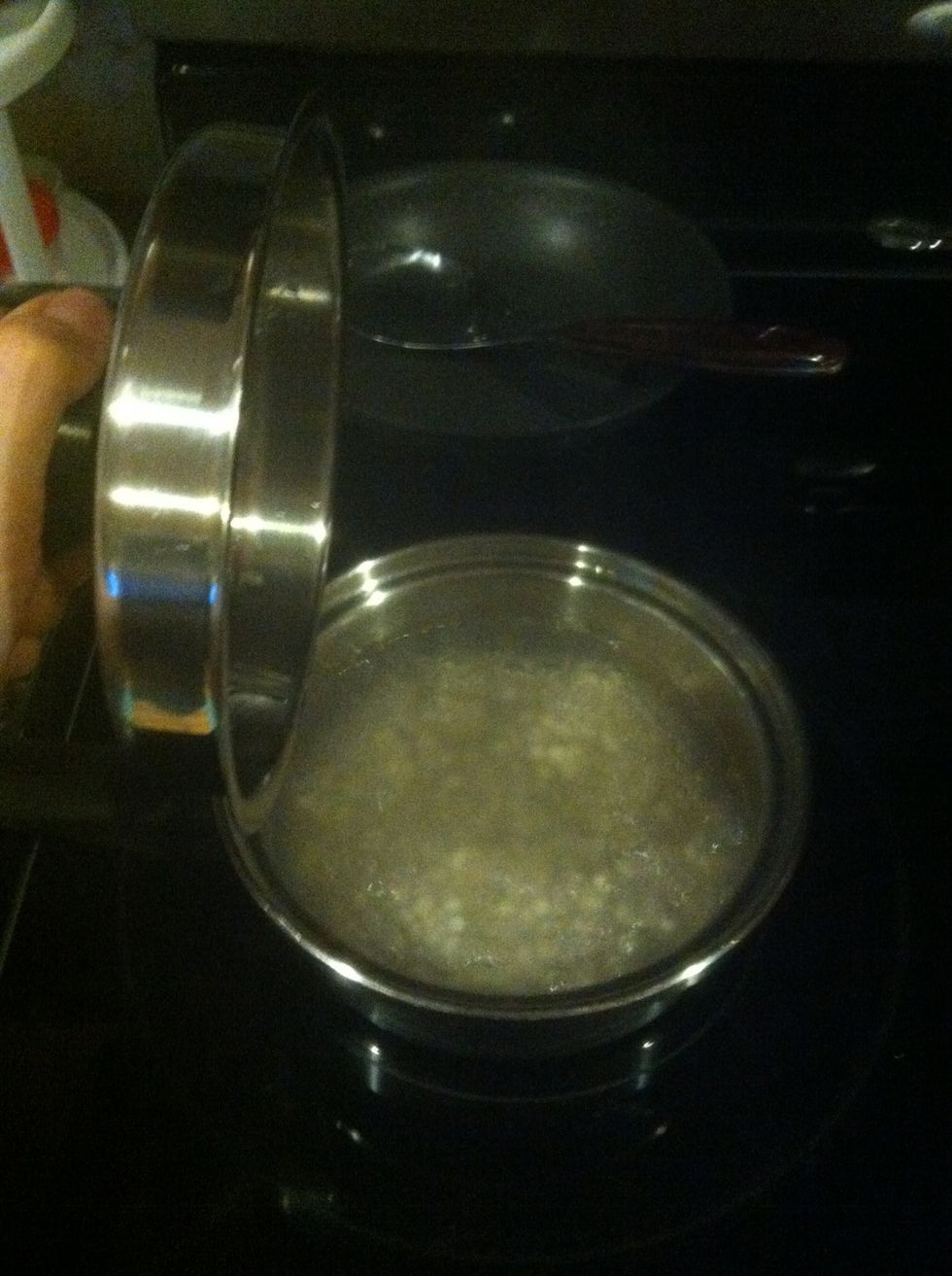 Wiki says it takes 30 mins after they start to float. It is going to take a loooong time but use your own judgment. It should be chewy but not chalky in the middle. Remember to stir frequently.