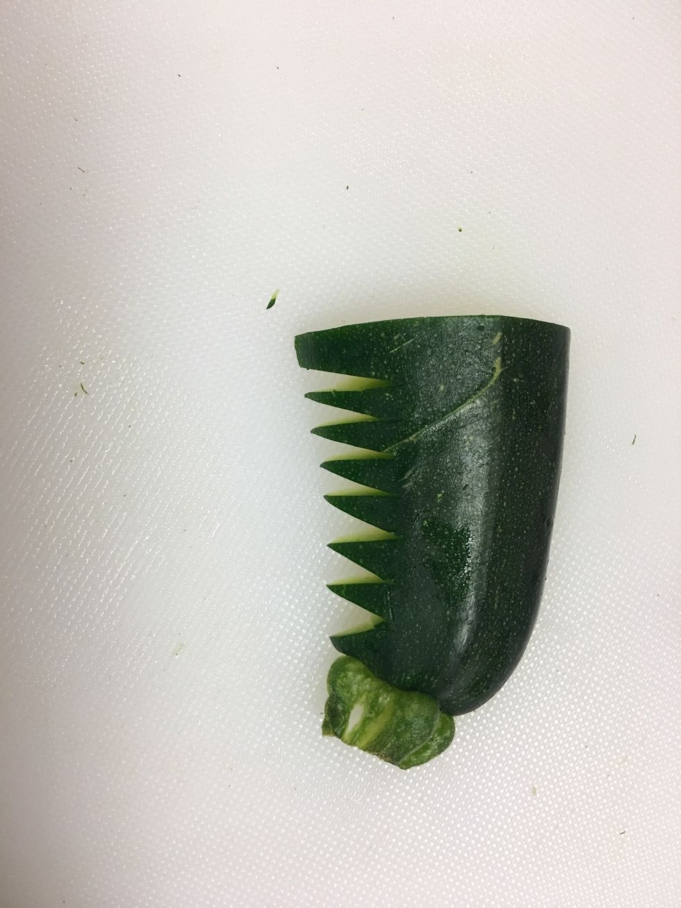 Will look like this. Now do the same process on the other side that isn't cut yet.