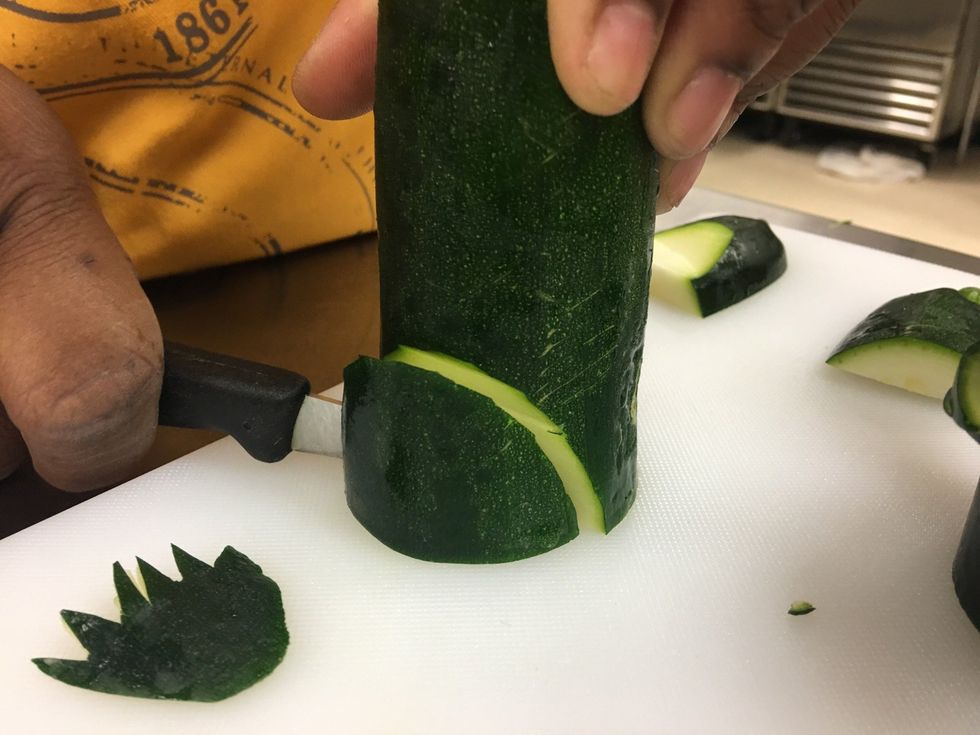 Will look like this. USE THE SMALLER PIECE THAT YOU CUT OFF.