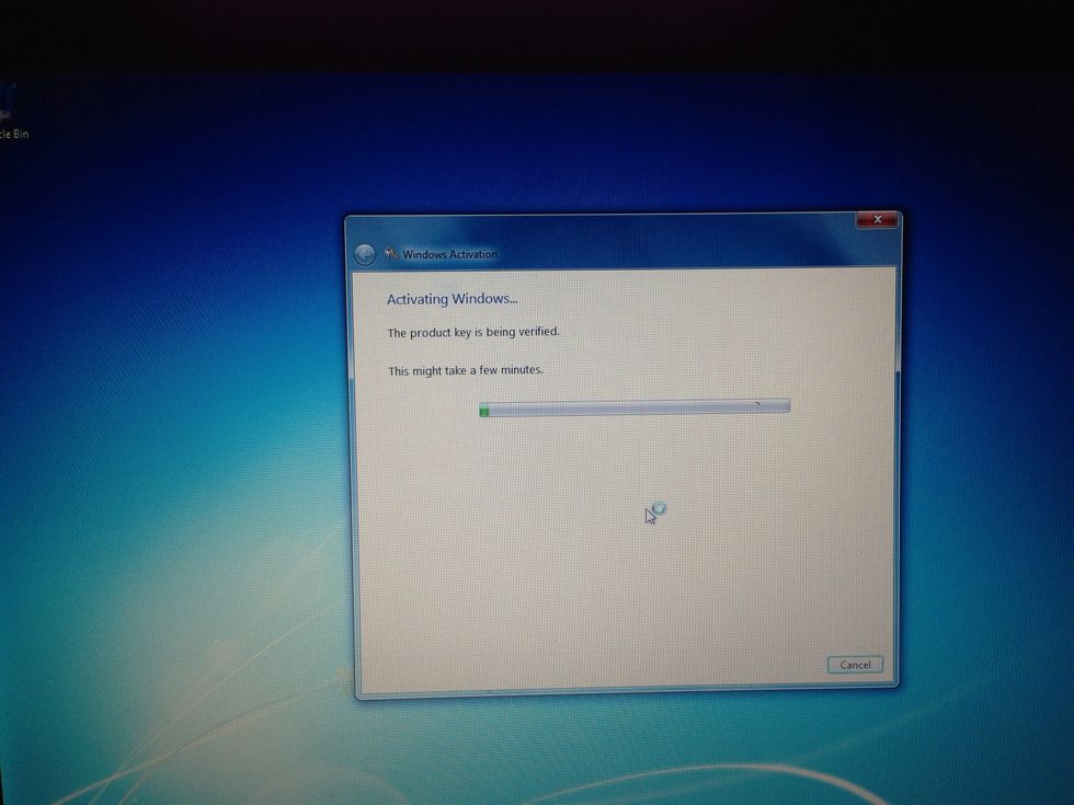 Windows now performs magic to see if you can activate the copy.