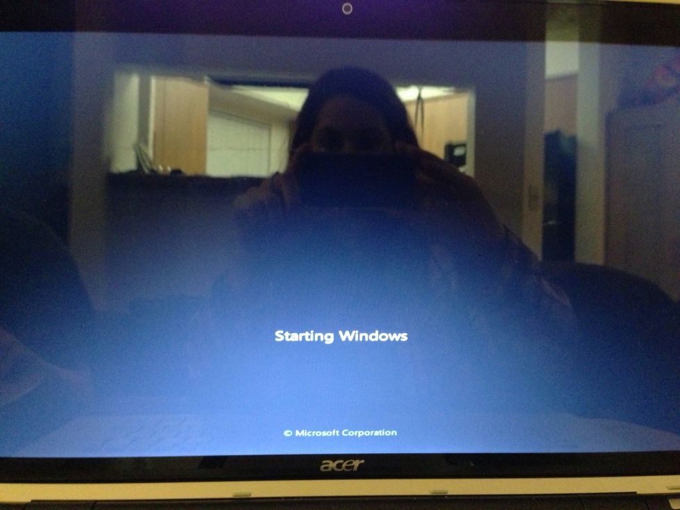 Windows starting up.