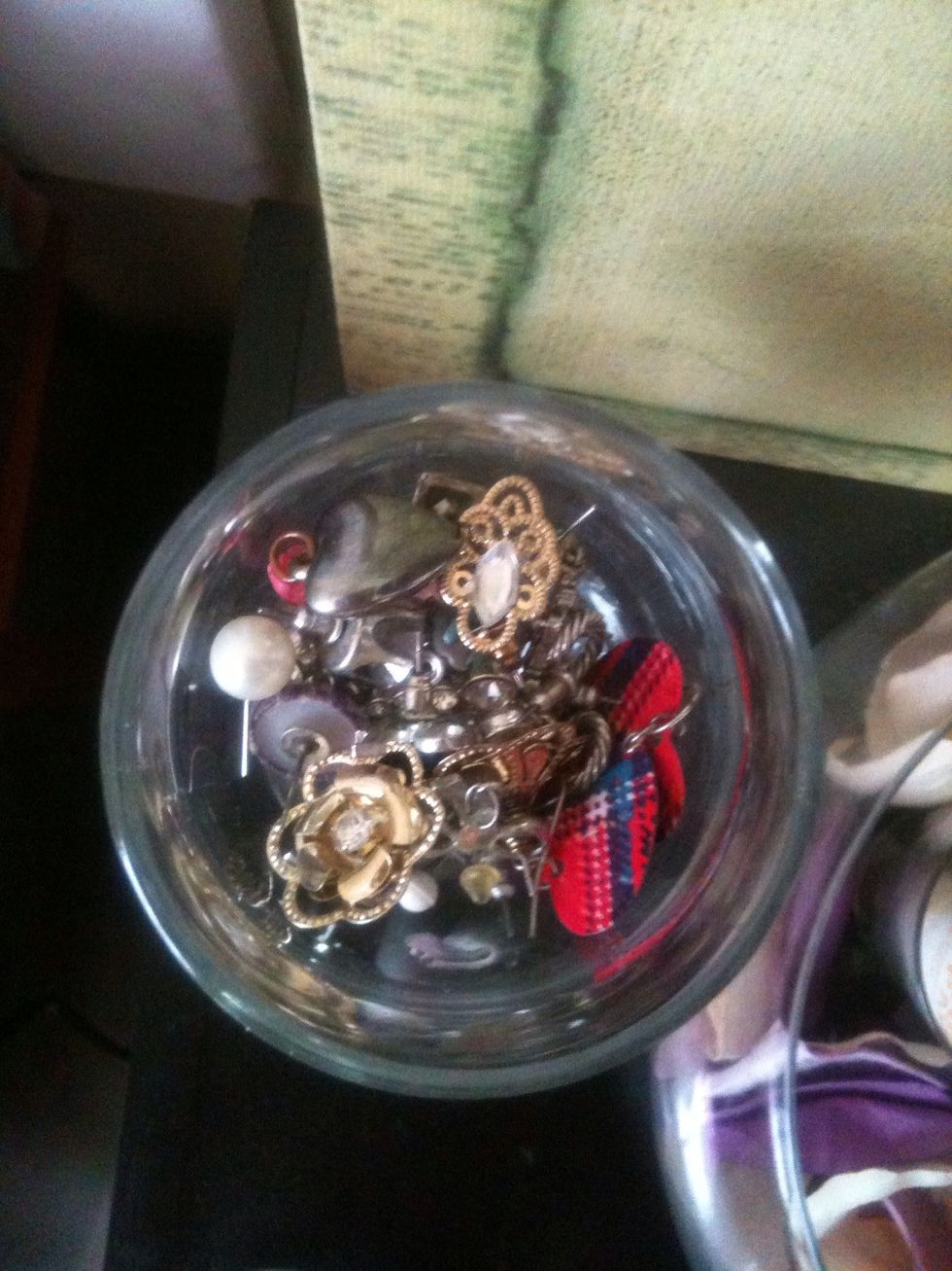 Wine glass for my earrings