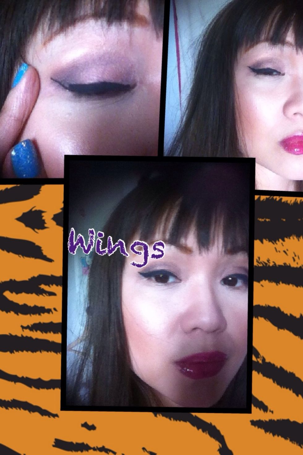 Winged out lining? For more dramatic and bolder look. Make a triangle and shade it. Just like the pix above.