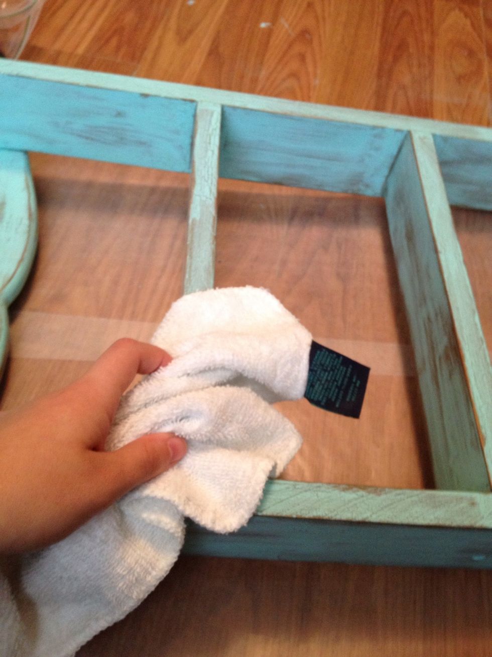 Wipe down really well after sanding