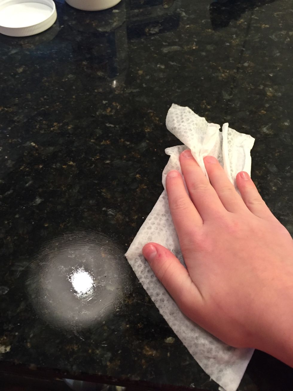 Wipe the surface clean afterwards