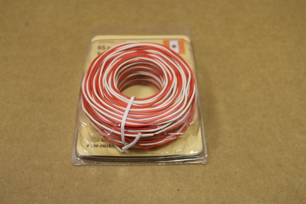 Wire to connect the batteries holder, speed control, and the motor. We like the red and white type so our circuit is easier to read the positive and negative.