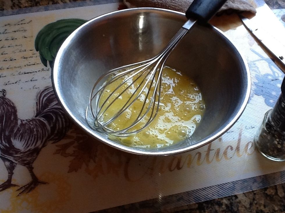 Wish and add water. Salt and pepper to taste