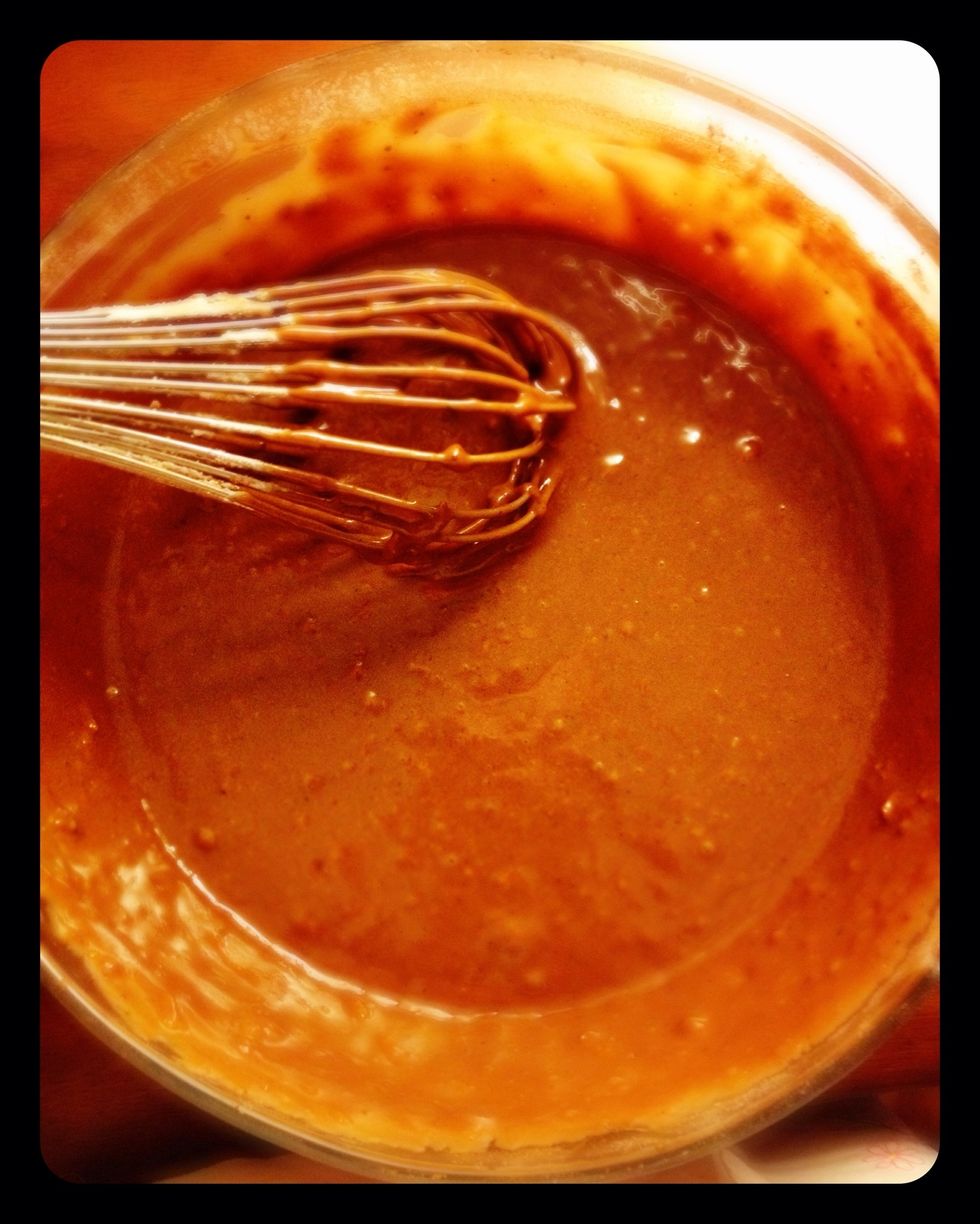 Wisk until the batter is smooth.