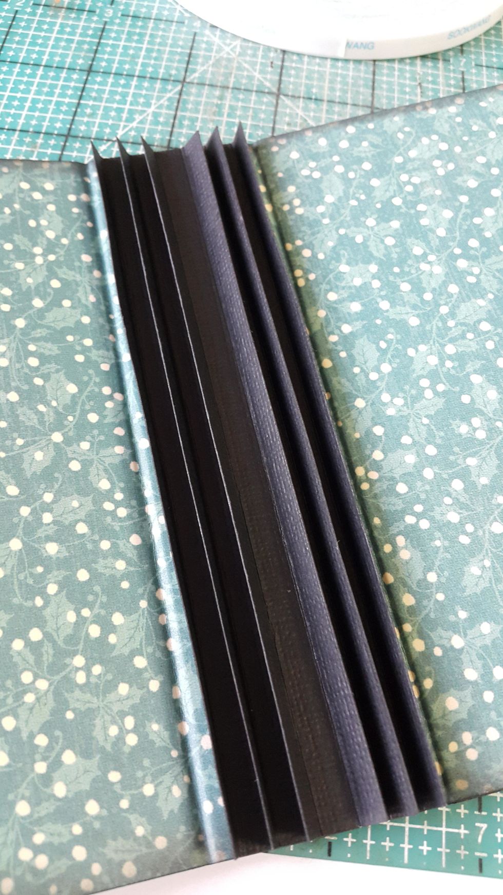 With 1/4" interval between each flag