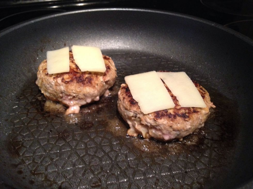 With 2 minutes remaining add cheese of choice, and baste with oil (optional)