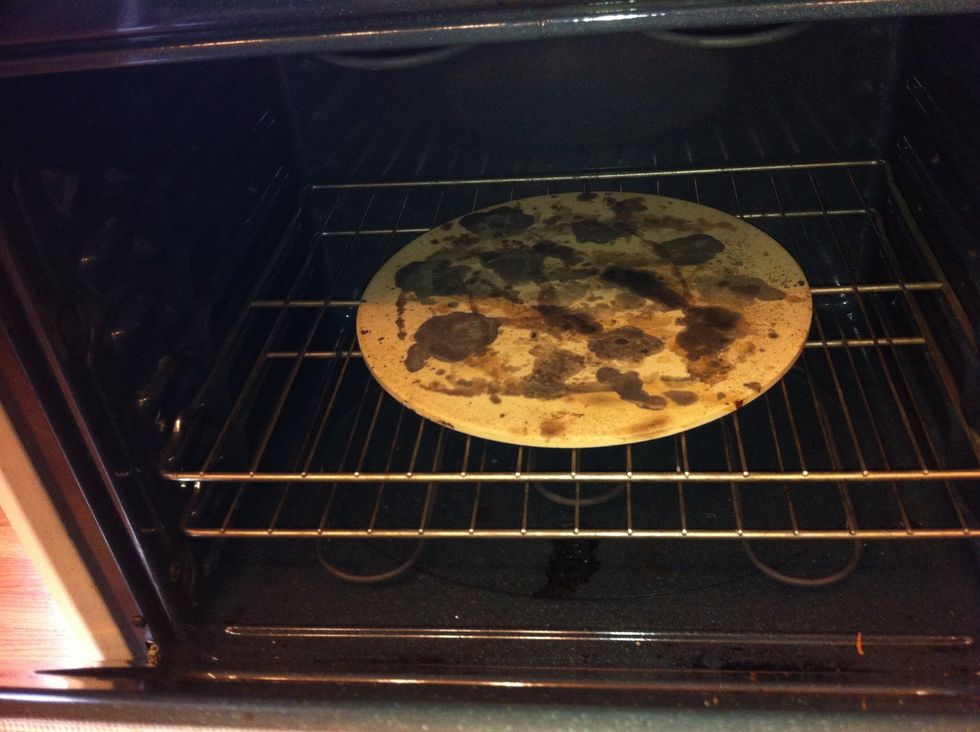 ...with a baking/pizza stone.