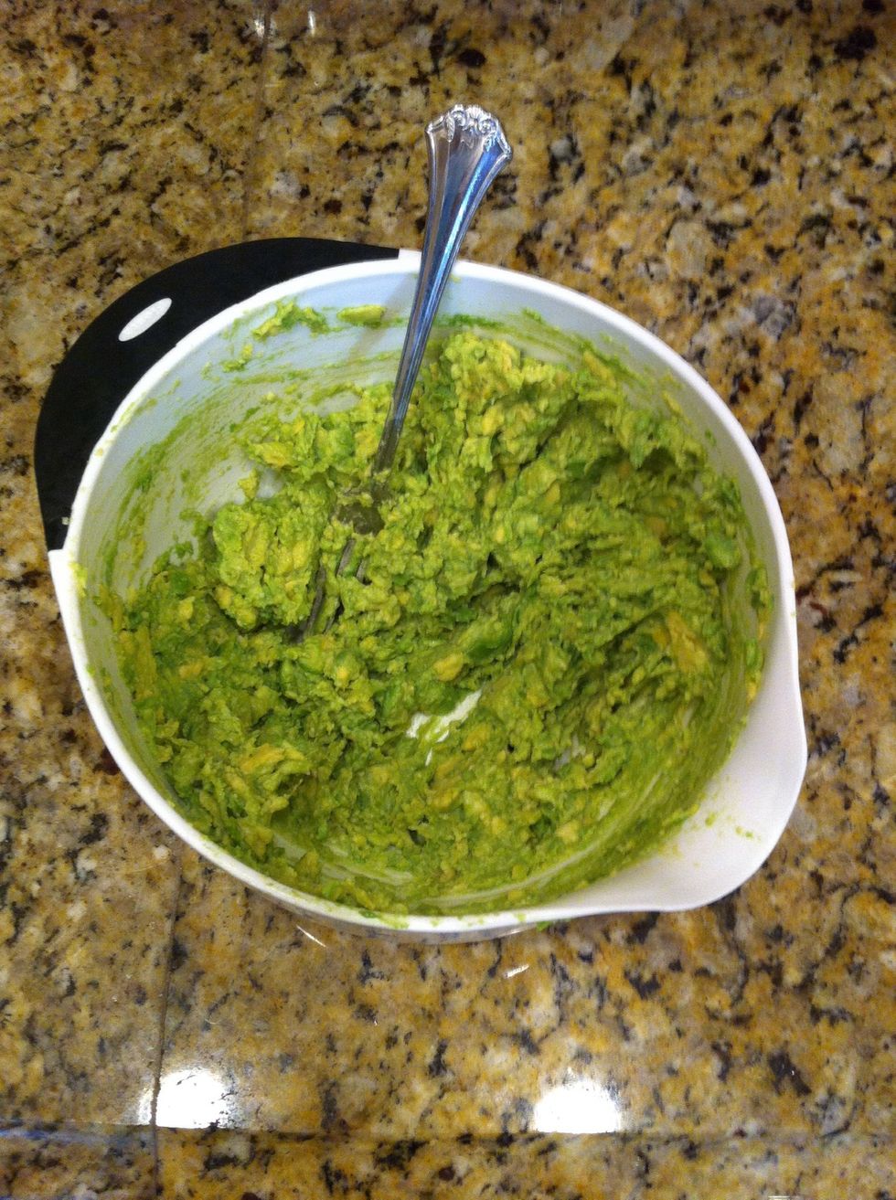 With a fork, mash them either fine or chunky. YOUR CHOICE!!!