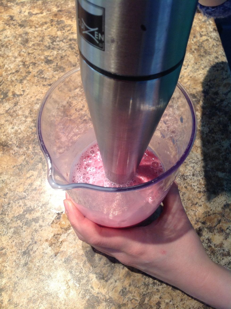 With a handmixer, MIX !