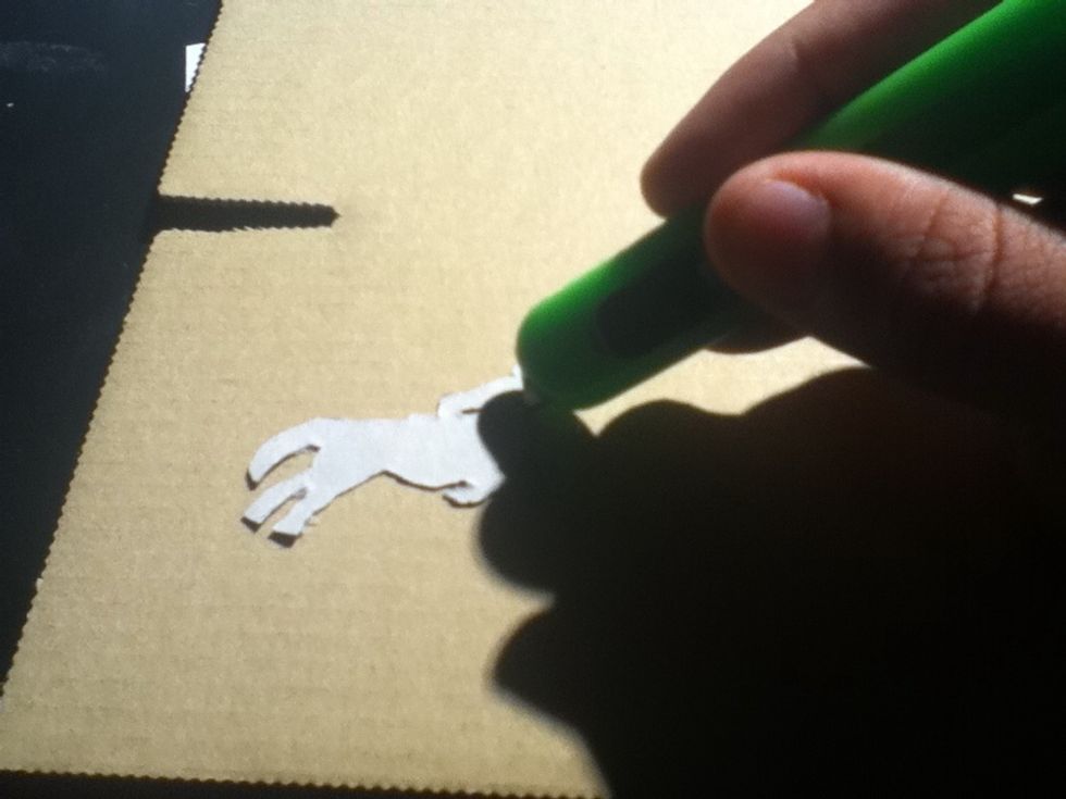 With a precission cutter cut the siluet