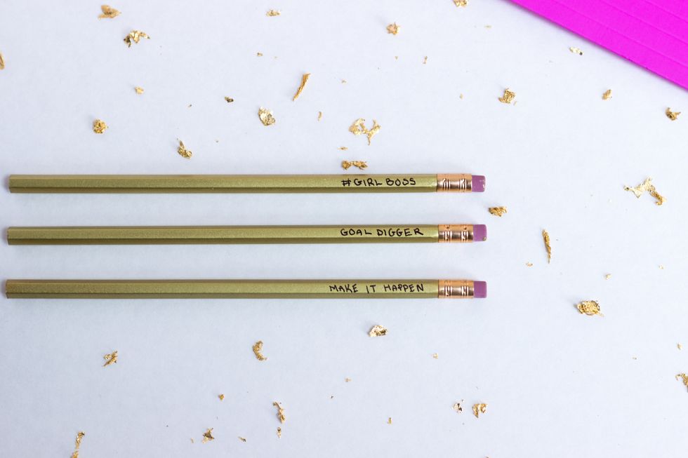 With a thin black marker, write yourself some encouraging messages.