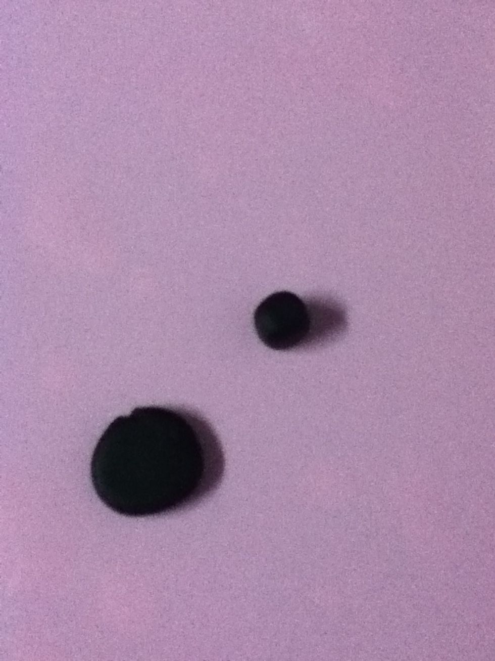 With black clay make circle and square