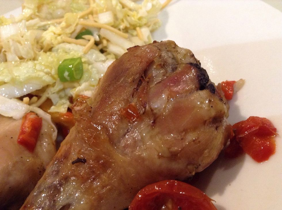 With chicken drumsticks?