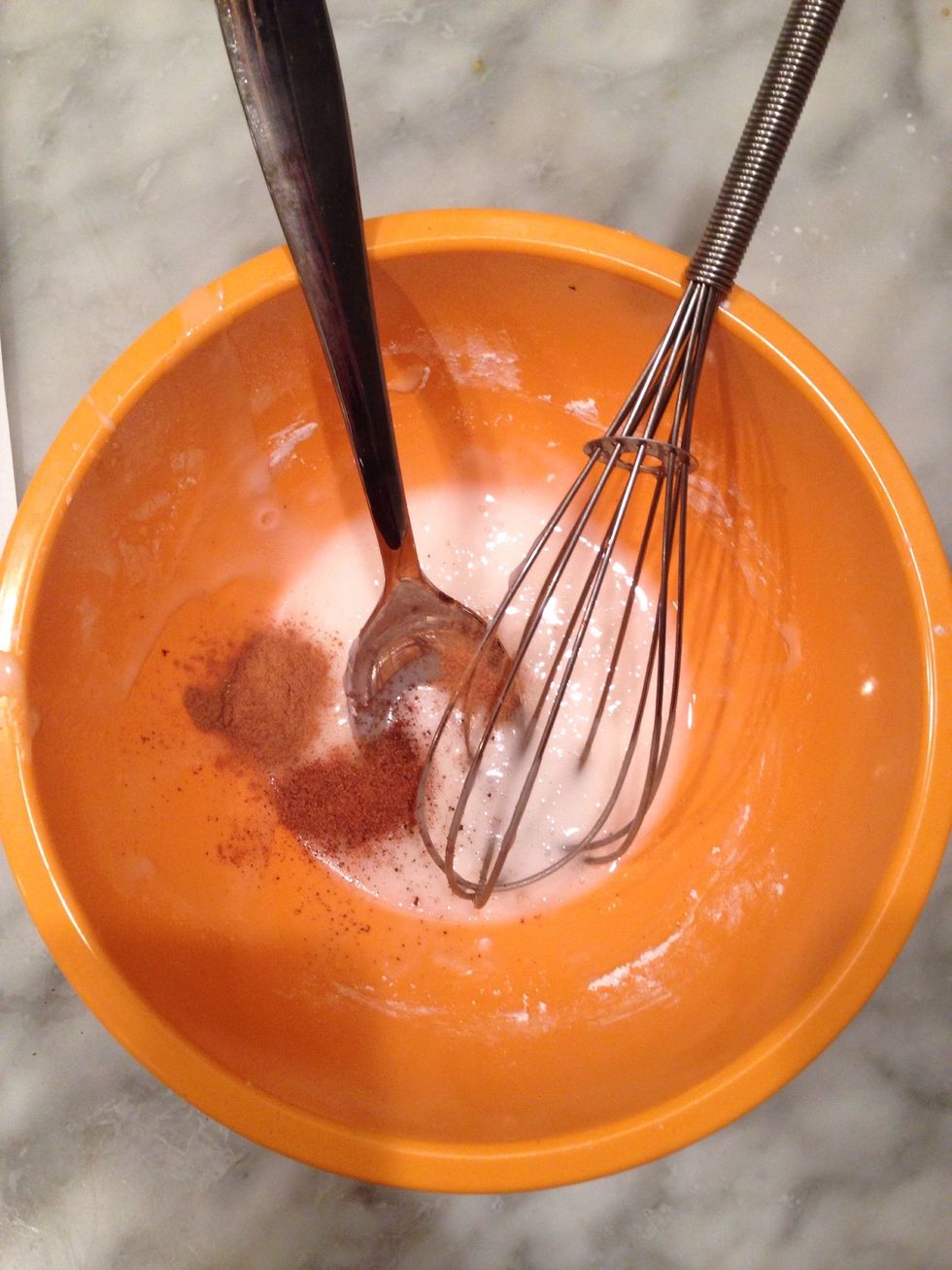 With extra glaze add spices