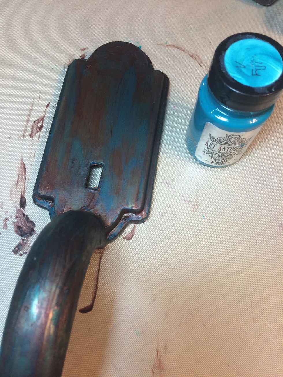 With my finger, I smudged some Fiji Velvet around.