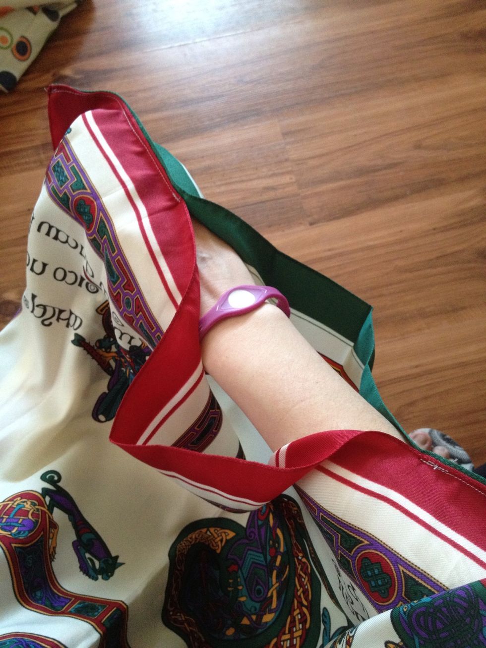 With right side facing each other see two seams to make a neck hole. The size it up to you. I like the slouchy look so I made the neck a little wider.